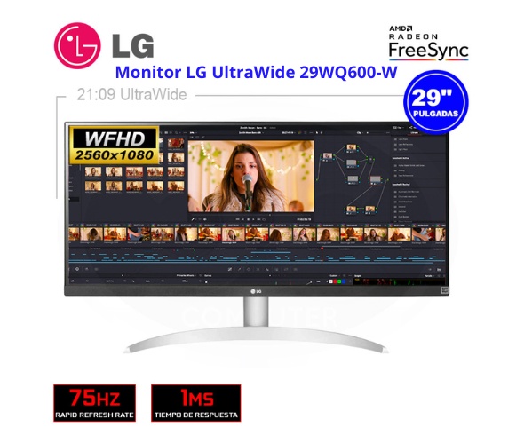 Monitor LG UltraWide 29WQ600-W, 29 WFHD
